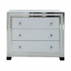 House Of Bling Furniture Boutique Atlanta White Chest Of 3 Drawers