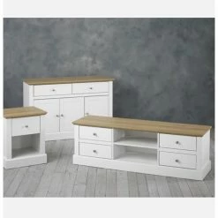 House Of Bling Furniture Boutique Devon Tv Unit In White TV Cabinets