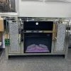 House Of Bling Furniture Boutique Fire Places Crushed Diamond LED Fire Sideboard