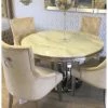 House Of Bling Furniture Boutique Louis Dining Table Cream With Ring Back Chairs