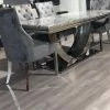 House Of Bling Furniture Boutique Madrid Marble Table With Knocker Chairs