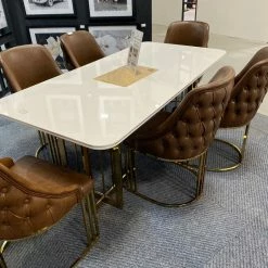 House Of Bling Furniture Boutique Dining Tables And Chairs Sets Brooklyn Dining Table Top With Our Moscow Chairs Chairs