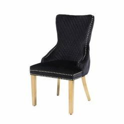 House Of Bling Furniture Black Marble Cambridge Table With Chair Option Dining Tables