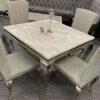 House Of Bling Furniture Boutique Dining Tables And Chairs Sets Devon Table Cream Or Light Grey Top And Chairs