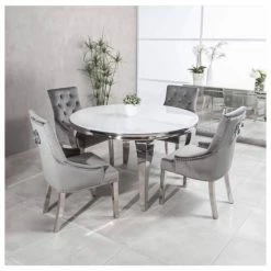 House Of Bling Furniture Boutique Oxford Dining Table Marble Top With Lion Knocker Chairs Dining Tables