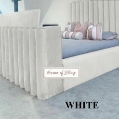 House Of Bling Furniture Boutique Dior Fluted TV Bed Luxury Beds