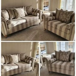 House Of Bling Furniture Boutique Royal Windsor Sofa In Cream And Beige Sofas