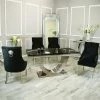 House Of Bling Furniture Boutique Madrid Black Marble Table With Knocker Chairs Dining Tables And Chairs Sets