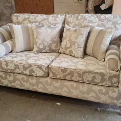 House Of Bling Furniture Boutique Royal Windsor Sofa In Floral Cream And Beige Sofas