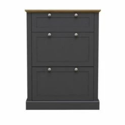 House Of Bling Furniture Boutique Drawers Plymouth Shoe Cabinet In Grey