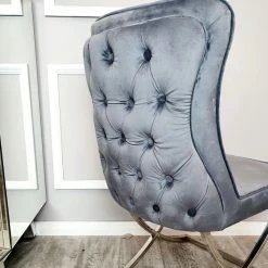 House Of Bling Furniture Boutique Dining Chairs Marbella Chair Grey