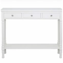 House Of Bling Furniture Boutique Delia White Wood Console Table Console Tables