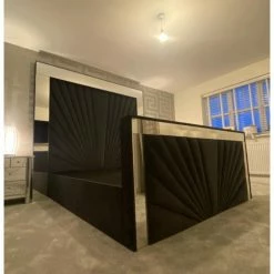 House Of Bling Furniture Boutique Grand Peacock Mirrored Bed