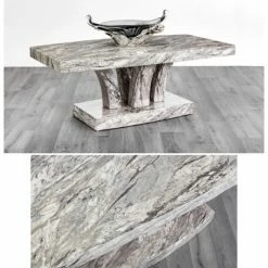 House Of Bling Furniture Boutique Jack Marble Affect Dining Table Dining Tables And Chairs Sets