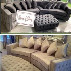 House Of Bling Furniture Boutique Curved New York Sofa Sofa Sets
