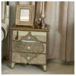 House Of Bling Furniture Boutique Morocco Range 3 Drawer Morocco Table Bedside Units