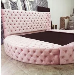 House Of Bling Furniture Boutique Lacey Round Bed ( Fits Standard Uk Mattress Sizes) Beds 13 House Of Bling Furniture Boutique Lacey Round Bed ( Fits Standard Uk Mattress Sizes) Beds