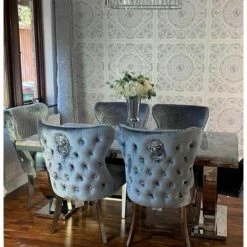 House Of Bling Furniture Boutique Buxford Table 1.5 Meters With Valentino Chairs