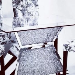 House Of Bling Furniture Boutique Crushed Diamond Square Dining Table Dining Tables