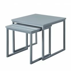 House Of Bling Furniture Boutique Cambridge Grey Gloss Nest Tables