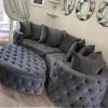 House Of Bling Furniture Boutique Curved Sussex Sofa With Footstool Sofa Sets
