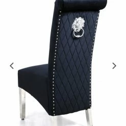 House Of Bling Furniture Boutique Dining Chairs Elsie Dining Chair Black Velvet