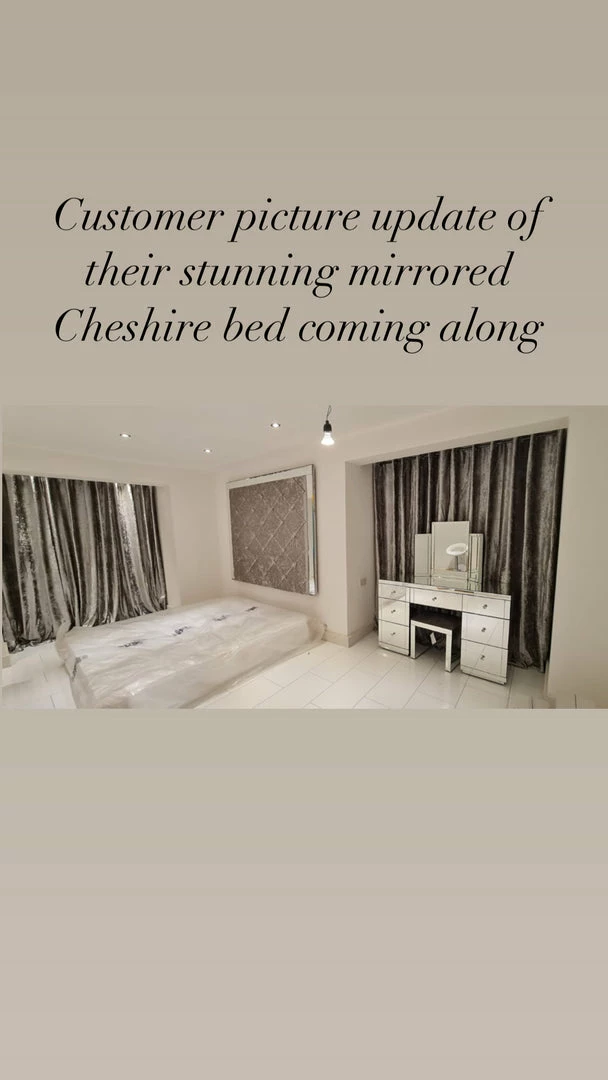 House Of Bling Furniture Boutique Beds Mirrored Cheshire Bed. 6 House Of Bling Furniture Boutique Beds Mirrored Cheshire Bed.