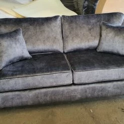 House Of Bling Furniture Boutique Sofas Swan In Marble Grey Fabric