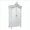 House Of Bling Furniture Boutique Anna Antique White Mirrored WArdrobe