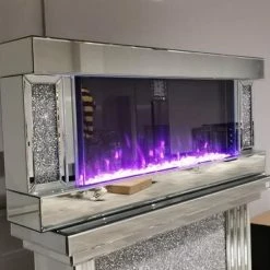 House Of Bling Furniture Boutique Wall Mounted Floating LED Fireplace