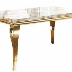 House Of Bling Furniture Cambridge Dining Table In Gold