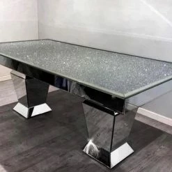 House Of Bling Furniture Boutique Dining Tables Elegance Crushed Diamond Rectangle Table
