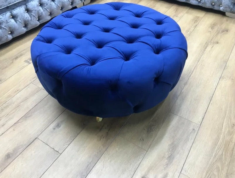 House Of Bling Furniture Boutique Sofas Fully Buttoned Round Coffee Table / Footstool 3 House Of Bling Furniture Boutique Sofas Fully Buttoned Round Coffee Table / Footstool
