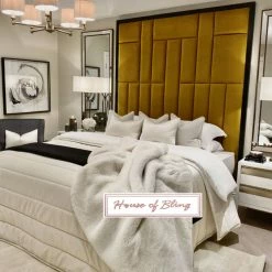 House Of Bling Furniture Boutique Brick Lane Wallboard Complete With Bedbase Luxury Beds