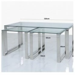 House Of Bling Furniture Boutique Lara 3 Nest Tables