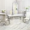 House Of Bling Furniture Boutique Cambridge Glass Table With Cream Paris Chairs