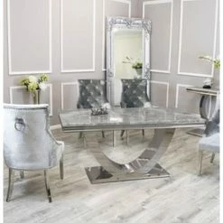 House Of Bling Furniture Boutique Dining Tables And Chairs Sets Madrid Marble Table With Knocker Chairs