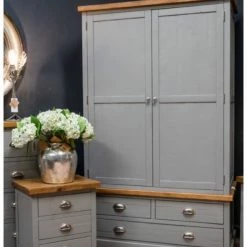 House Of Bling Furniture Boutique Byland Grey Pine Wardrobe