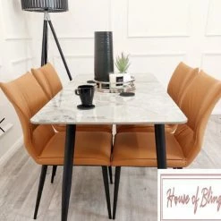 House Of Bling Furniture Polar Dining Table 1.4 Meters With Chairs 9 House Of Bling Furniture Polar Dining Table 1.4 Meters With Chairs