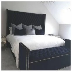 House Of Bling Furniture Boutique Royal Studded Chelsea Wing Bed.. Beds