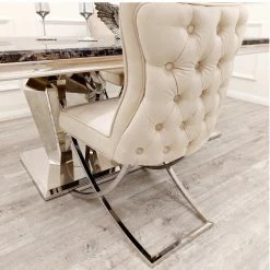 House Of Bling Furniture Boutique Marbella Chair Cream