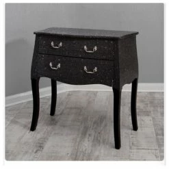 House Of Bling Furniture Boutique Black Sparkle Chest Of Drawers