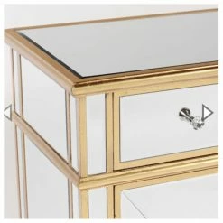 House Of Bling Furniture Boutique Valencia Gold Small Sideboard Cabinet