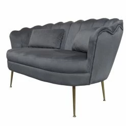 House Of Bling Furniture Boutique Oyster Sofa In Charcoal Sofas