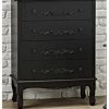 House Of Bling Furniture Boutique ANTOINETTE 4 Drawer Chest In Black