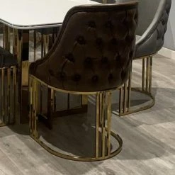 House Of Bling Furniture Brooklyn Buttoned Leather Chair