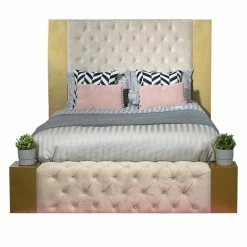House Of Bling Furniture Boutique The Royal Luxury Metal Trim Bed