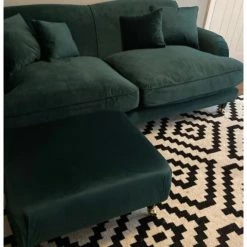 House Of Bling Furniture Boutique Billy Sofa Set On Caster Wheels In French Velvet Green