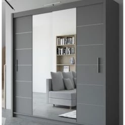 House Of Bling Furniture Boutique Lido Wardrobe In Grey Gloss