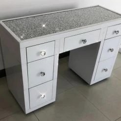 House Of Bling Furniture Boutique Dressing Tables Elegance White Crushed Diamond Dressing Table